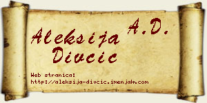 Aleksija Divčić vizit kartica